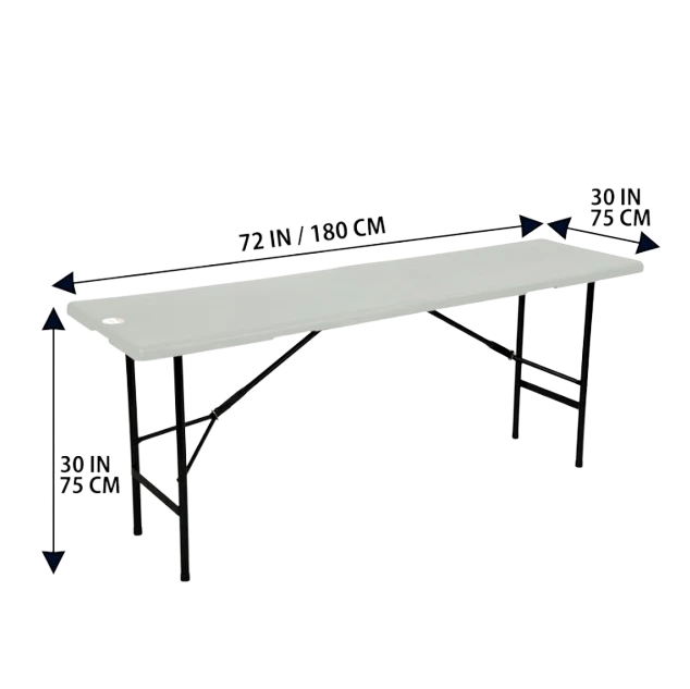 DISH, 6X1.5 FEET RECTANGULAR TABLE